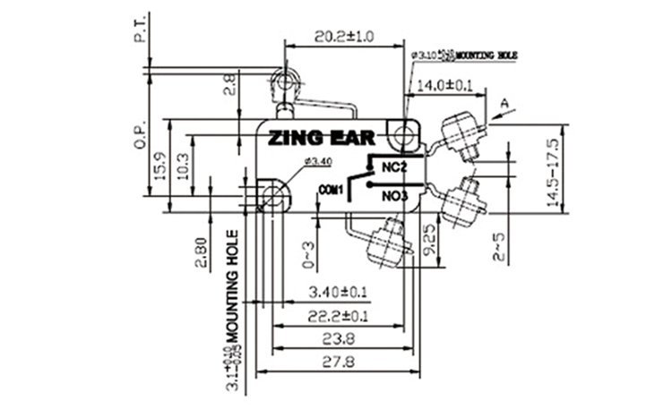 G5T16-FZ200A05 25T125 SPDT 200gf PIN Plunger Roller Lever Microswitch 1 G5T16-FZ200A05 Plunger Roller Lever Microswitch