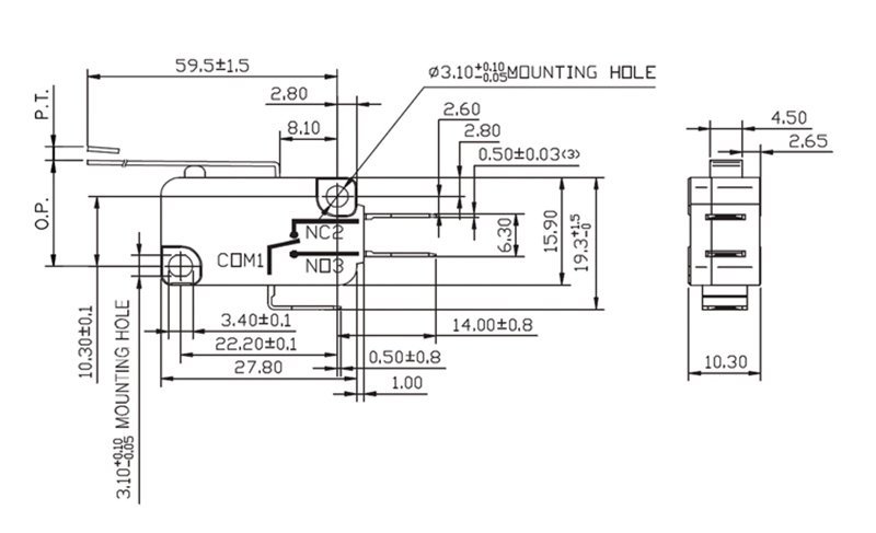 G5T22-C1Z100A03 snap action micro switch Long Micro Switch