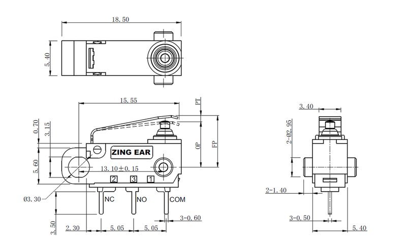 G303-130P01A7 Straight PCB Terminal 3 Position SPDT Silent Latching Lever Microswitch G303-130P01A7 Straight PCB Terminal 3 Position SPDT Silent Latching Lever Microswitch