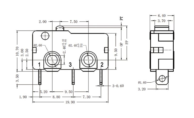 G605-150S00A 2 plunger micro switch