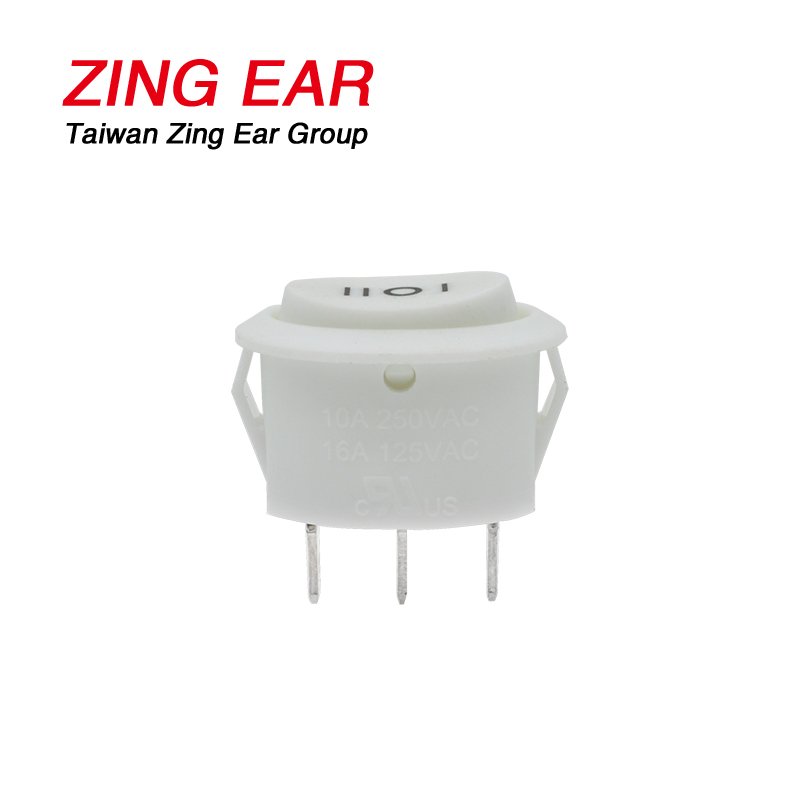 White Round On Off On 3 Pin Rocker Switch 15 White Round On Off On 3 Pin Rocker Switch (2)