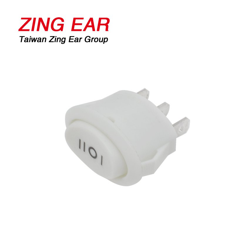 White Round On Off On 3 Pin Rocker Switch 16 White Round On Off On 3 Pin Rocker Switch (4)