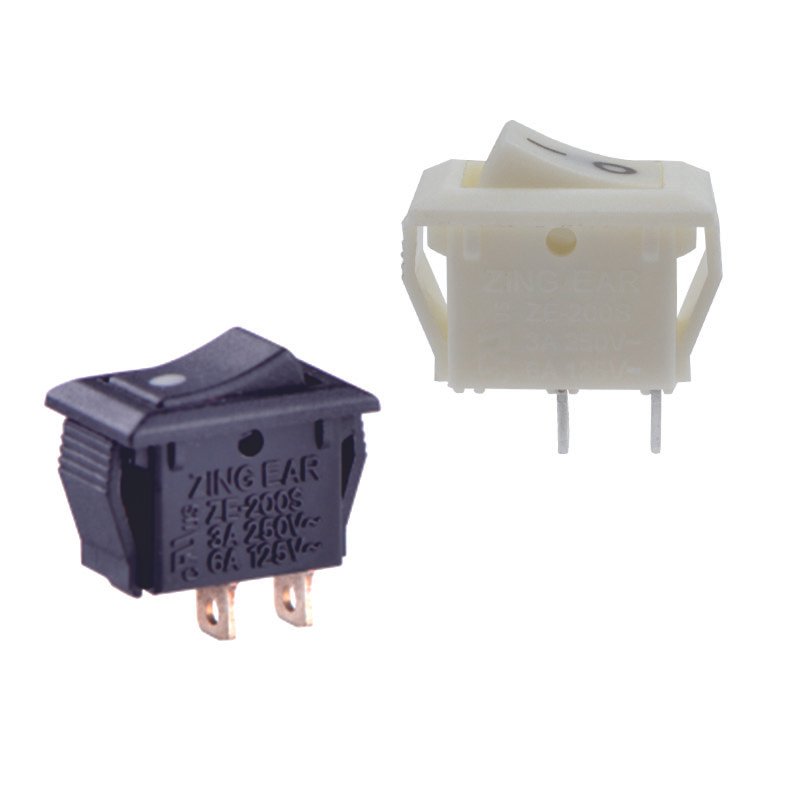 ZE-200S on/off Small White Rocker Switch 14 Small White Rocker Switch
