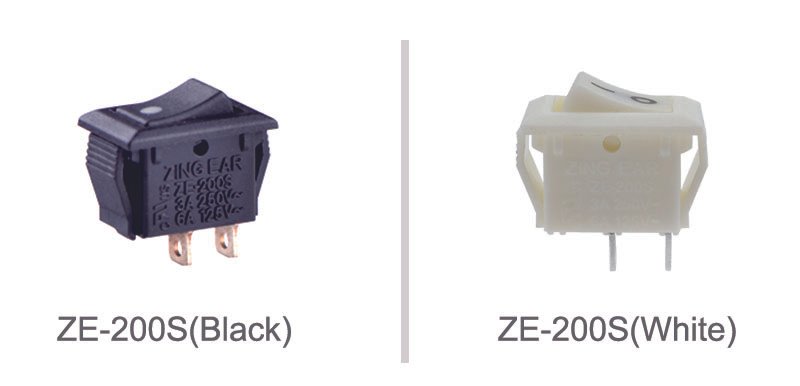 ZE-200S onoff Small White Rocker Switch (221) LED Rocker Switches