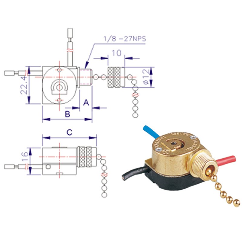 Pull Chain Light Switch ZE-110M 3A 250VAC 6A 125 Voltage 28 Pull Chain Light Switch ZE-110M 3A 250VAC 6A 125 Voltage (1)