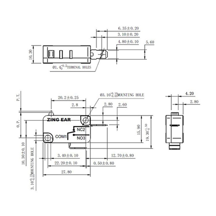 Normally Closed Micro Switch 25T85 48VDC 125/250VAC 14 Normally Closed Micro Switch 25T85 48VDC 125250VAC 8
