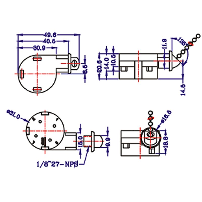 Ceiling Fan Switch Speed Control 3A 250V, 6A 125V 2 Ceiling Fan Switch ZE-208S6-2 (4)