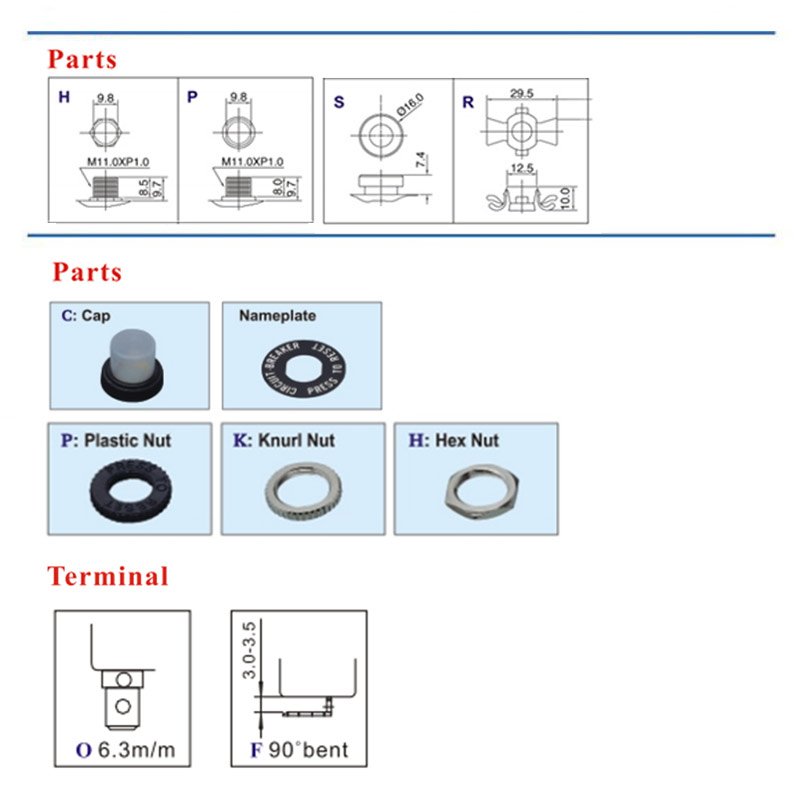 Reset Circuit Breaker Manual Push & Auto Type 3-50A 9 Reset Circuit Breaker Manual Push Auto Type 3 50A 1