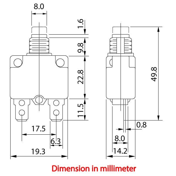 Reset Circuit Breaker Manual Push & Auto Type 3-50A 8 Reset Circuit Breaker Manual Push Auto Type 3 50A 6