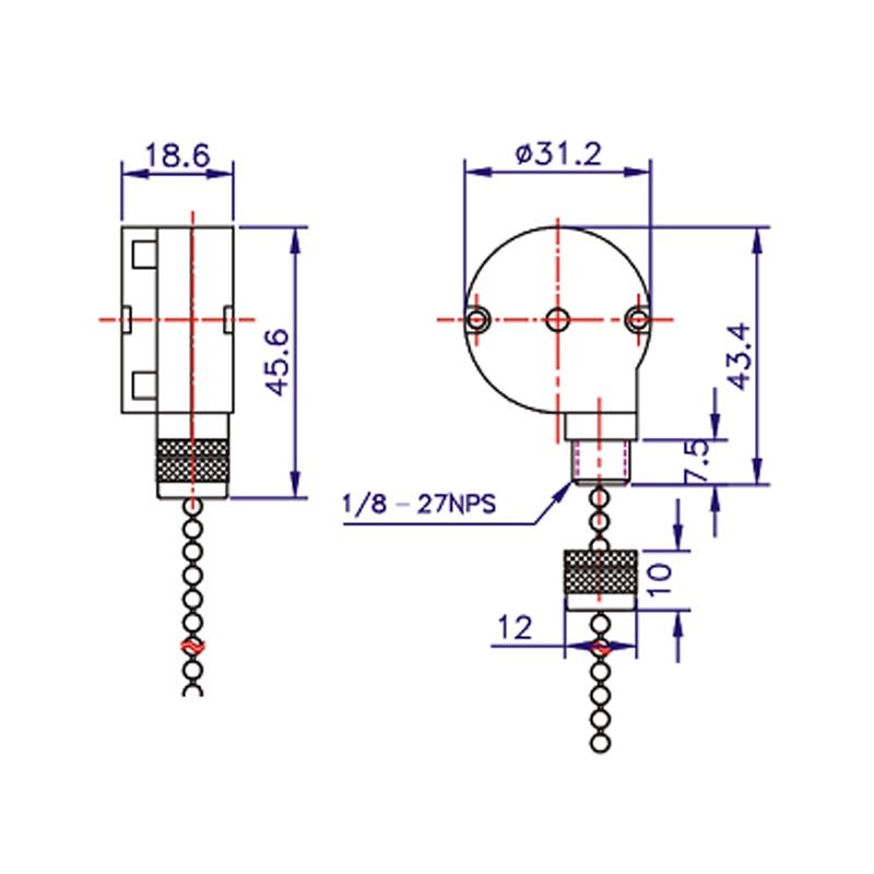 Zing Ear ZE 208s0 Ceiling Fan Pull Chain Switch 4