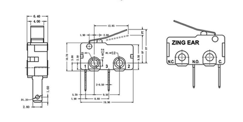 The Drawing of G605 T125 5E4 switch The Drawing of G605 T125 5E4 switch