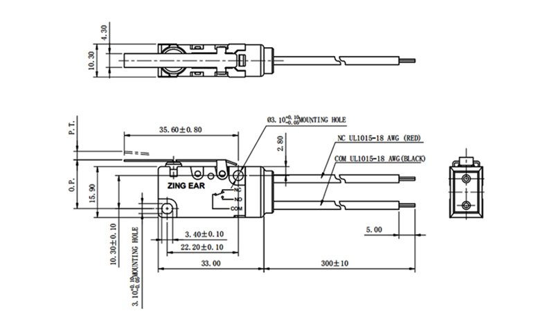 G5W11-Lever-Arm-Limit-switch-drawing G5W11-Lever-Arm-Limit-switch-drawing