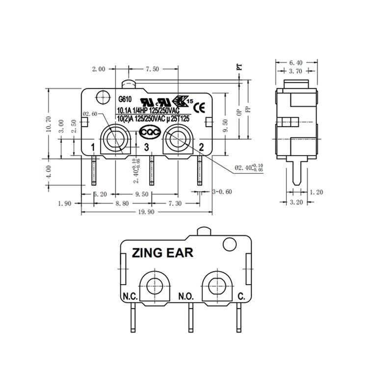 Micro Switch 10A 250VAC 125VAC SPDT 14 Micro Switch 10A 250VAC 125VAC SPDT 1