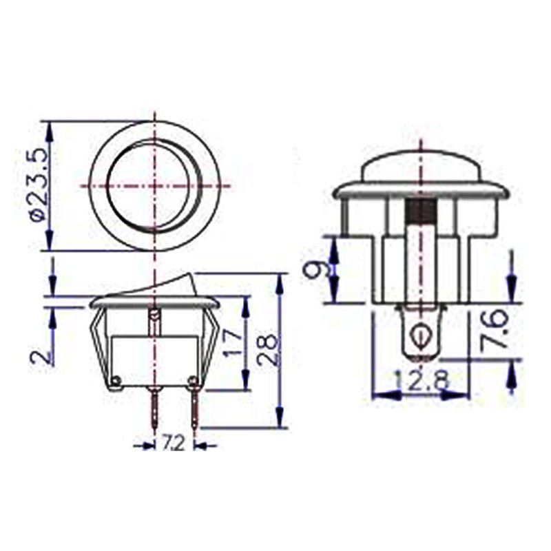 Momentary On Rocker Switch (ON)-OFF 5A 250 VAC 10A 125VAC 14 Momentary On Rocker Switch ON OFF 5A 250 VAC 10A 125VAC 1