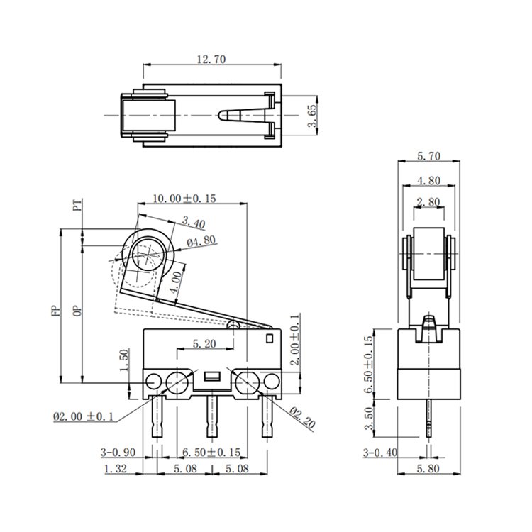 Roller Micro Switch Subminiature 3 Pin SPDT 11 Roller Micro Switch Subminiature 3 Pin SPDT 1