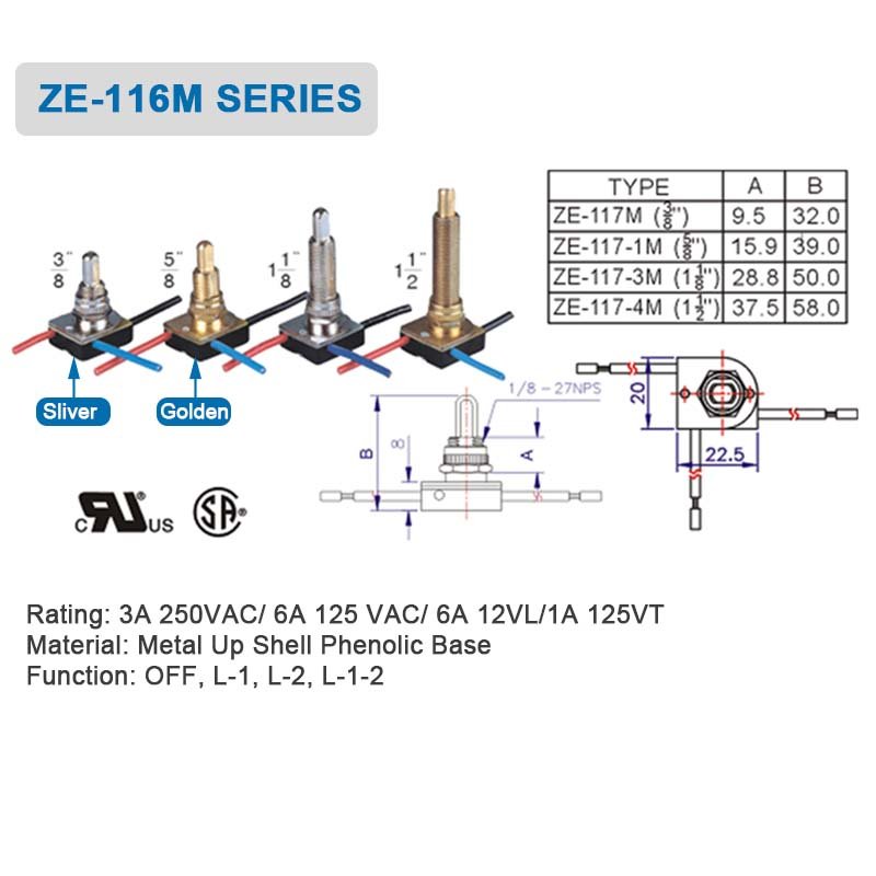 Three Way Rotary Switch 3A 250VAC 6A 125VAC 13 Three Way Rotary Switch 3A 250VAC 6A 125VAC (1)