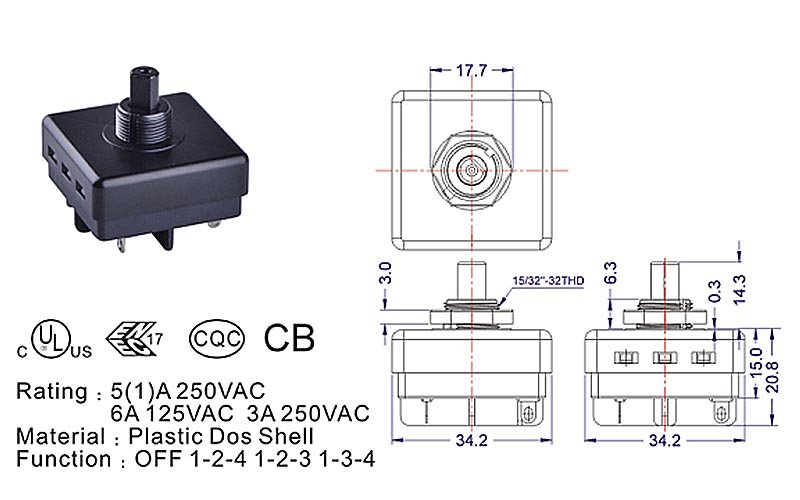 ZE-266 rotary switch datasheet ZE-266 rotary switch datasheet
