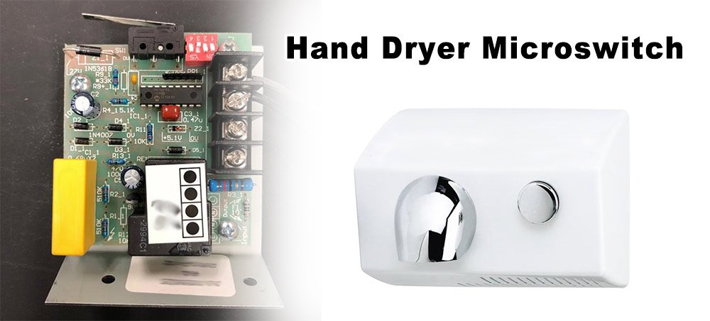 The micro switch in a hand dryer The micro switch in a hand dryer