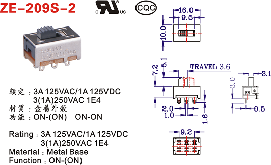 UPrPRqmDThCmLxnSYgWIqQ 8 Position Pin DP4T Slide Switch
