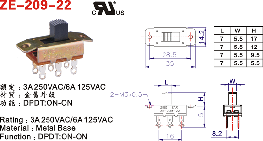 evg_l3ZiTYy9g-IiSSqN7A 8 Position Pin DP4T Slide Switch