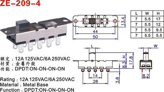 t1E-TLARQ8SV0FGvVzqN-Q 8 Position Pin DP4T Slide Switch
