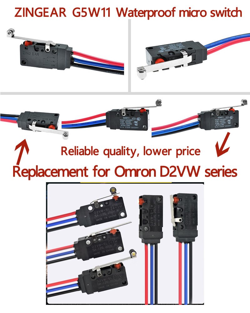 G5W11-WZ100A06-W3 Waterproof Momentary Micro Switch Photos
